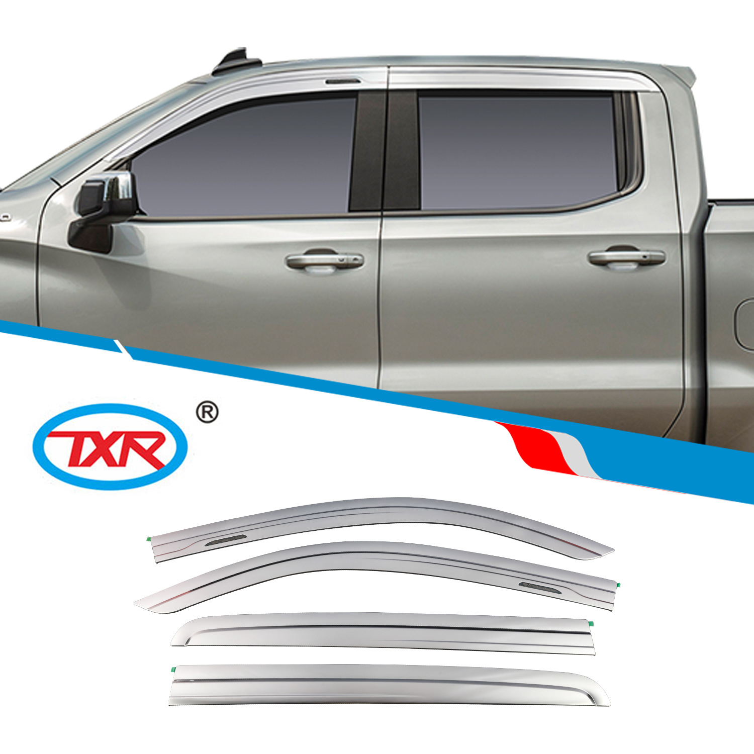 Aplicable gmc protector de lluvia protector de lluvia ceja GMC sierra Silverado ventana Deflector