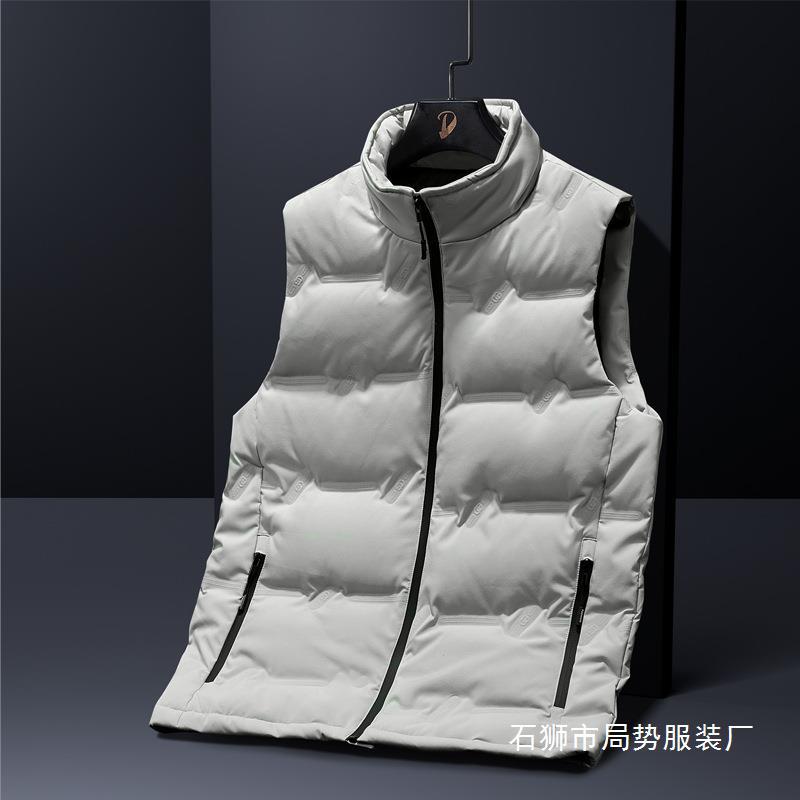 가을과 겨울 플러스 사이즈 남자 다운 조끼 새로운 두꺼운 다운 재킷 코트 커플의 한국 유행 잘 생긴 웨이스트 코트 조끼