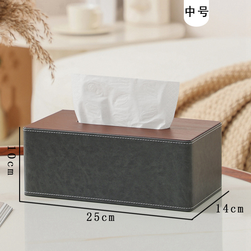 Letras comerciales impreso logo Hotel caja de pañuelos de cuero moderno minimalista Oficina caja de pañuelos sala de estar hogar Club