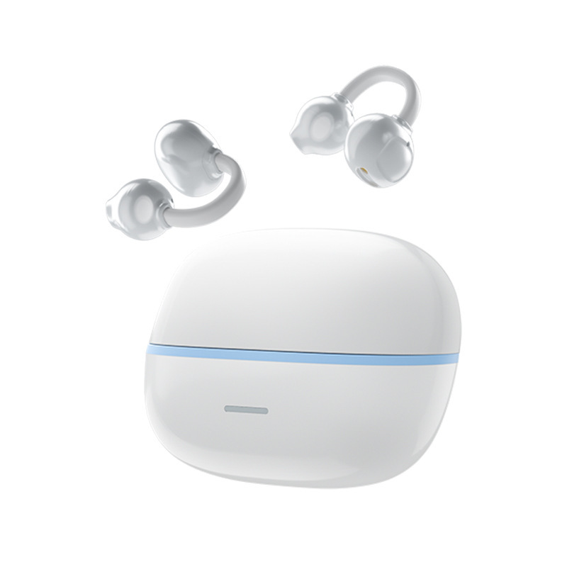 新しい D04 イヤークリップ Bluetooth ヘッドセットオープンタイプ非漏洩パノラマサラウンド長いバッテリー寿命スポーツノイズキャンセリングヘッドセット|undefined