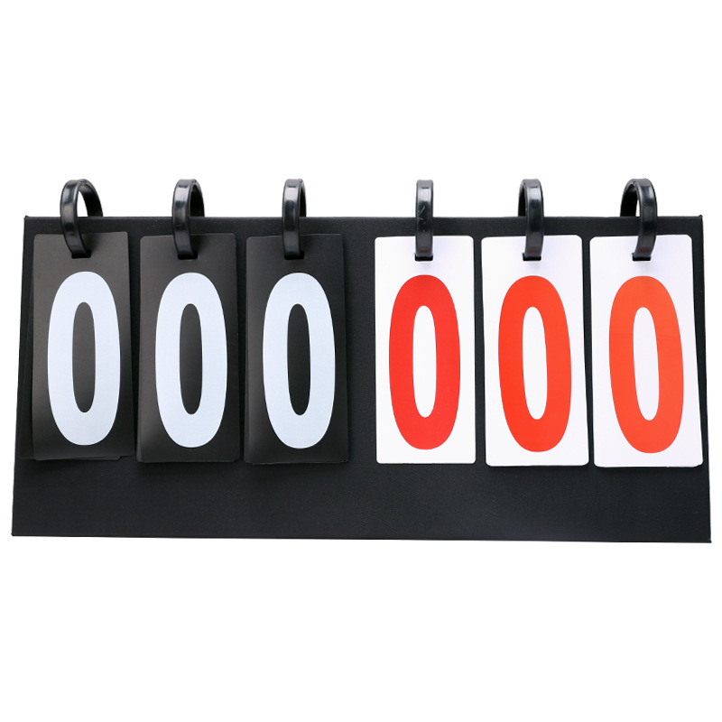 Basketball game six-digit scoreboard multi-functional folding scoreboard tennis badminton table tennis court scoreboard