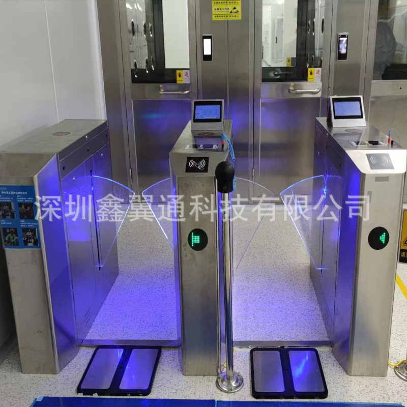 ESD静电测试门禁翼闸人脸识别摆闸车间入口闸机联网数显静电辊闸
