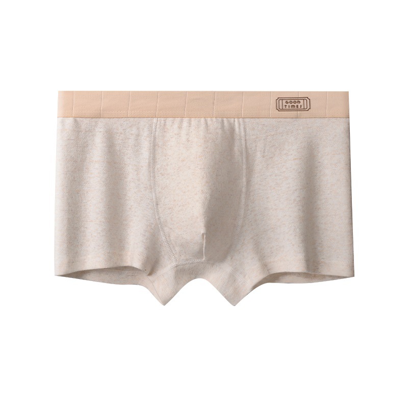 Ropa interior para hombre, algodón, antibacteriano, transpirable, entrepierna, pantalones cuadrangulares, cintura media, cómodos pantalones cortos bóxer para hombre, cabeza, ropa interior para niños