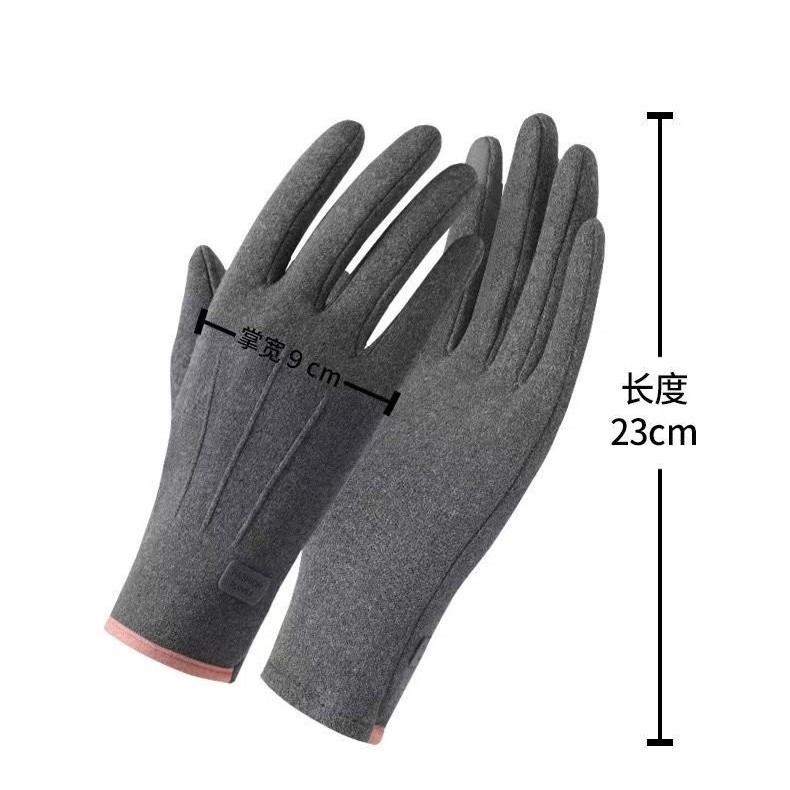 Nuevos guantes térmicos de terciopelo alemán para mujer, compatibles con pantalla táctil, estilo otoño e invierno, guantes de ciclismo con forro polar para hombre, engrosados para invierno, a prueba de frío, venta al por mayor.