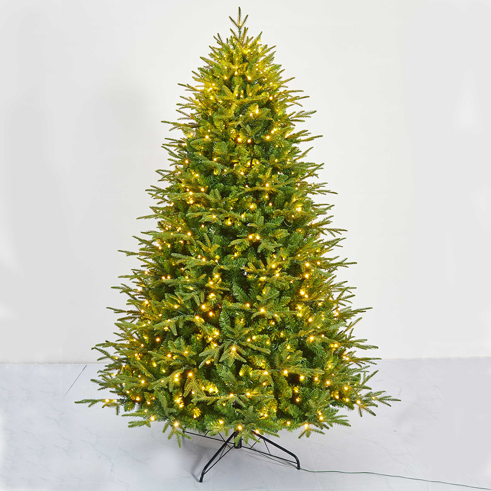 Fuente fábrica decoración navideña PE de alta gama árbol de Navidad híbrido simulación protección del medio ambiente verde árbol automático especial transfronterizo