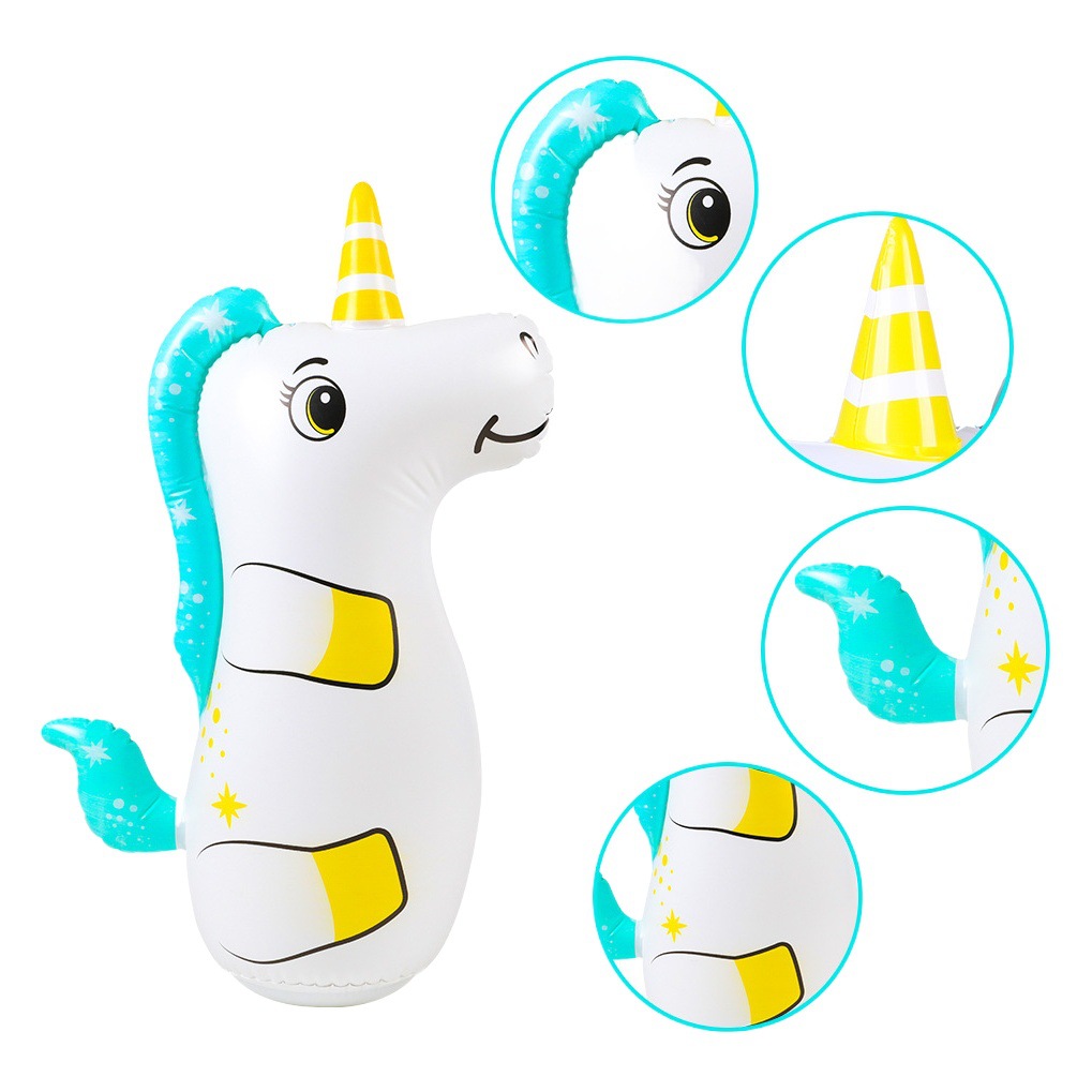 Doctor Dolphin | Vaso inflable para niños 120cm columna de boxeo 90cm columna de boxeo para niños columna de boxeo inflable para niños