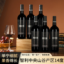 智利进口红酒中央山谷14度特级藏赤霞珠干红葡萄酒整箱6瓶批发