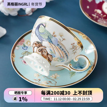 骨瓷杯档杯碟套装组合搭配家用下午茶红茶杯带勺送礼盒装