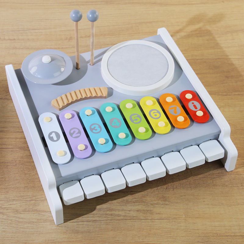 Cross-border Orff children's musical instrument, hand drum, wooden vibrato, parent-child early education multi-functional music stage, educational toy