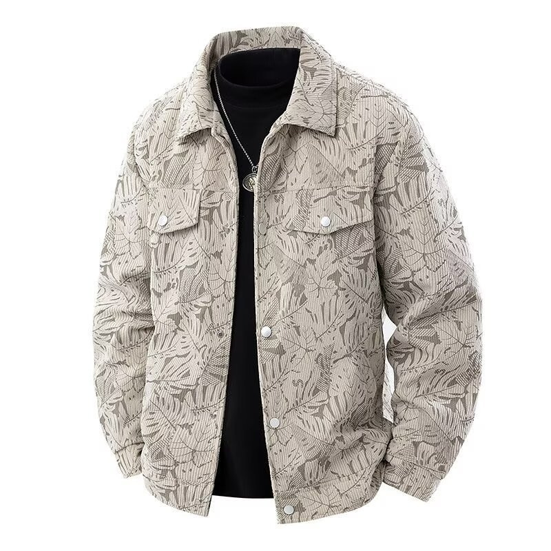 Jacket Men's 2025 New Spring and Autum Lapel Jacket Men's High-End Spring Work Clothes Regular Style