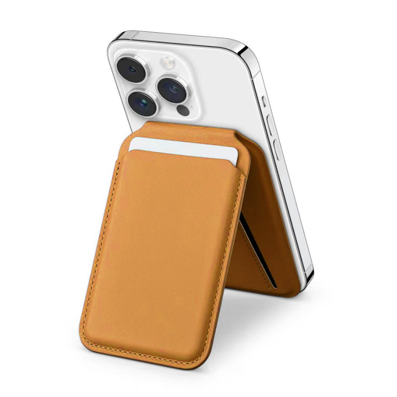 マグセーフ磁気吸引革カードバッグウォレットクリップ12/13/14/15pro max金属回転軸携帯電話ホルダー|undefined