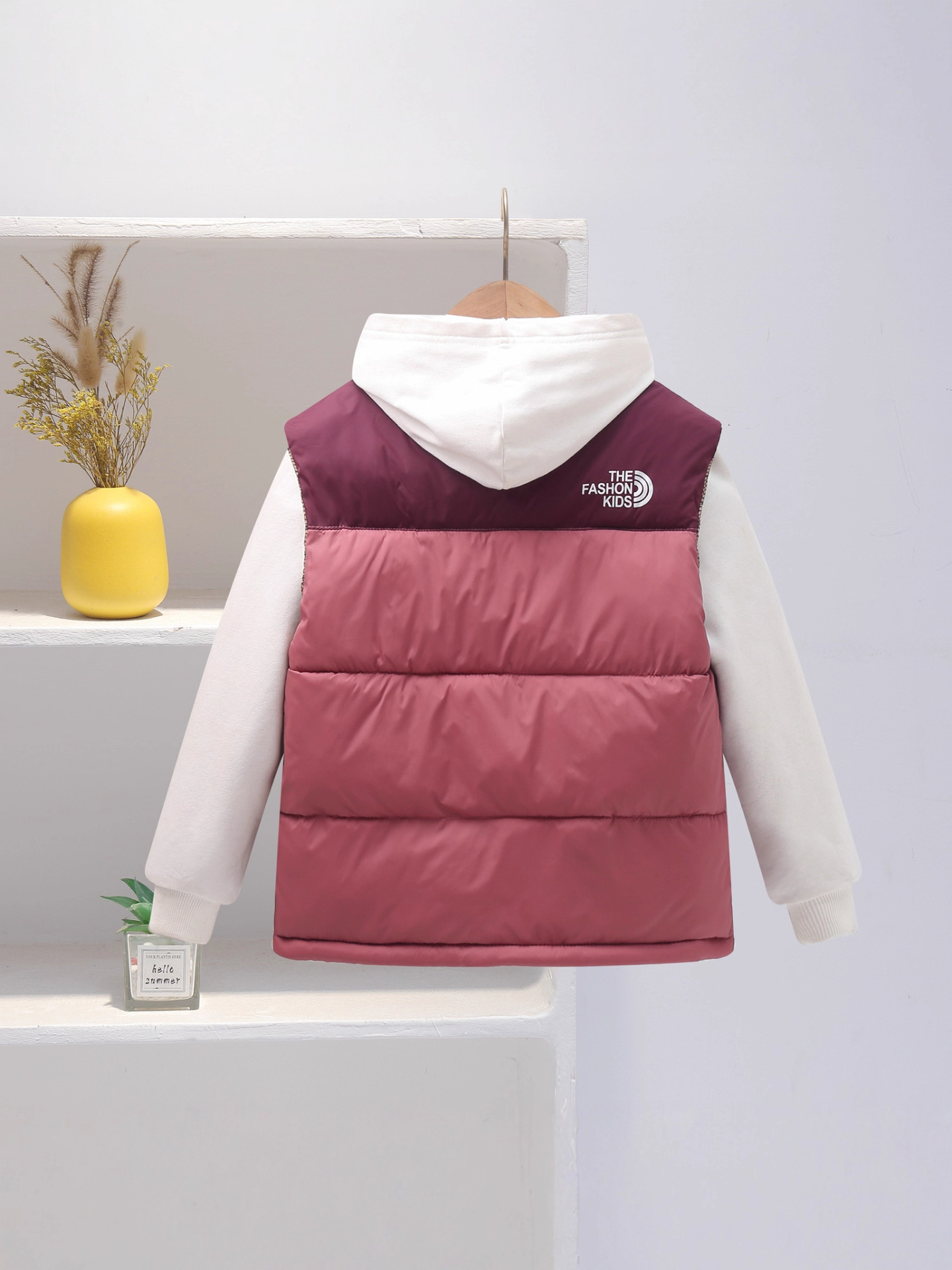 2025 chaleco de algodón de pluma para niños, hombres y mujeres, niños de edad media y edad media, cuello de pie empalmado, ropa infantil, hombro de invierno puede ser grueso y cálido
