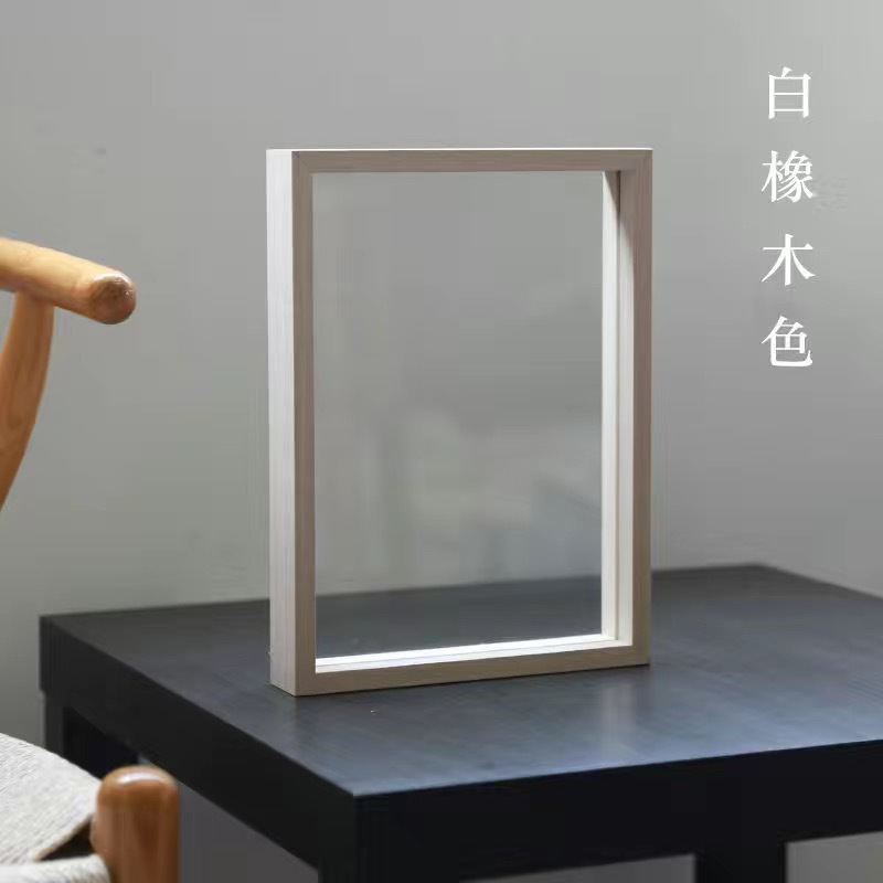玻璃相框双面透明正方形植物树叶蝴蝶签名照框架展示亚马逊跨境|undefined