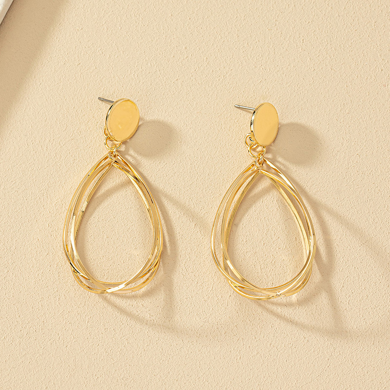Women's Gender Vintage Style Style Wholesale Jewelry Vintage Style Water Droplets Metal Plating Drop Earrings