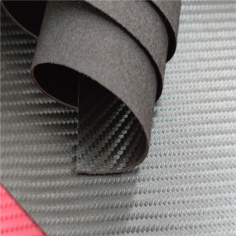 동일한 얼굴과 동일한 바닥 탄소 섬유 패턴 마이크로 섬유 순수 블랙 1.0mm 지갑 탄소 섬유 마이크로 섬유 가죽 잔디 패턴 스티어링 휠
