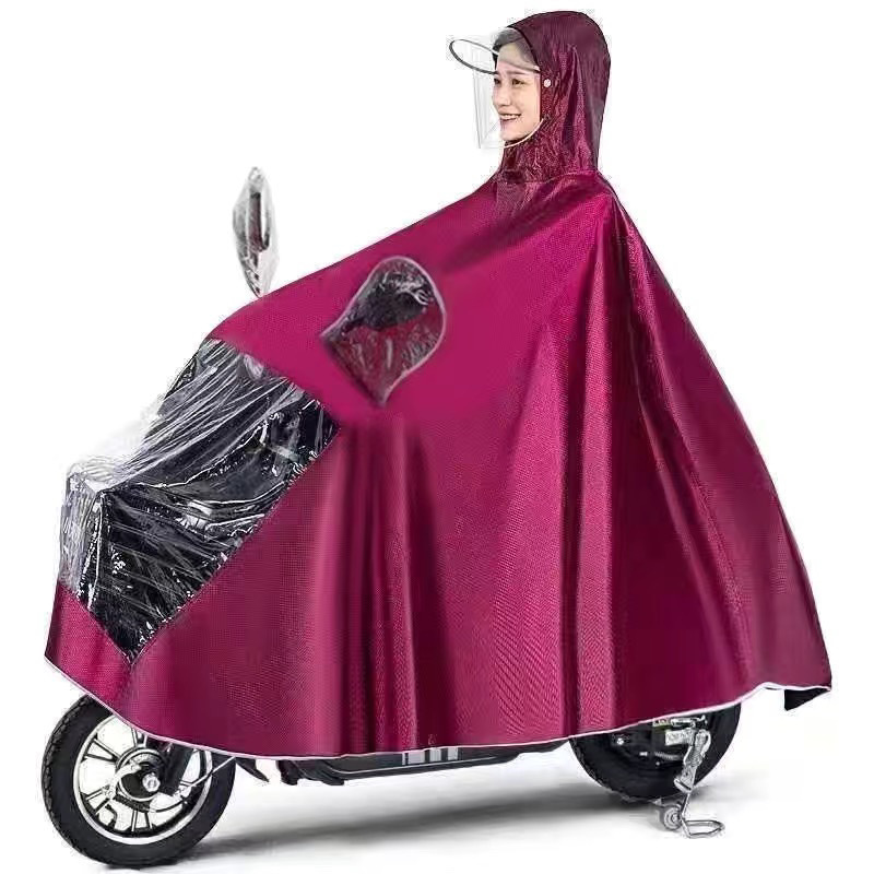 厚みのあるプラスサイズの電気自動車レインポンチョ、オートバイバッテリーカーレインコート、防雨シングルおよびダブル男性と女性のライディングレインポンチョ|undefined