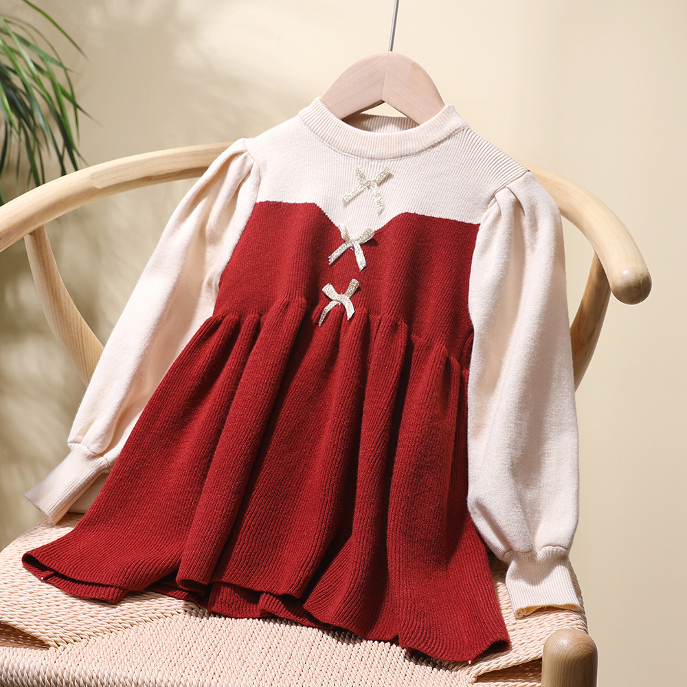 Conjunto de invierno para niña con traje Tang de estilo chino y vestido cheongsam, forrado de lana y engrosado, atuendo de Año Nuevo para niños a la moda.