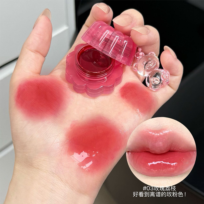 QIBEST果冻甜心唇颊两用啫喱 琉璃唇冻水光显色嘟嘟唇面颊腮红膏|undefined