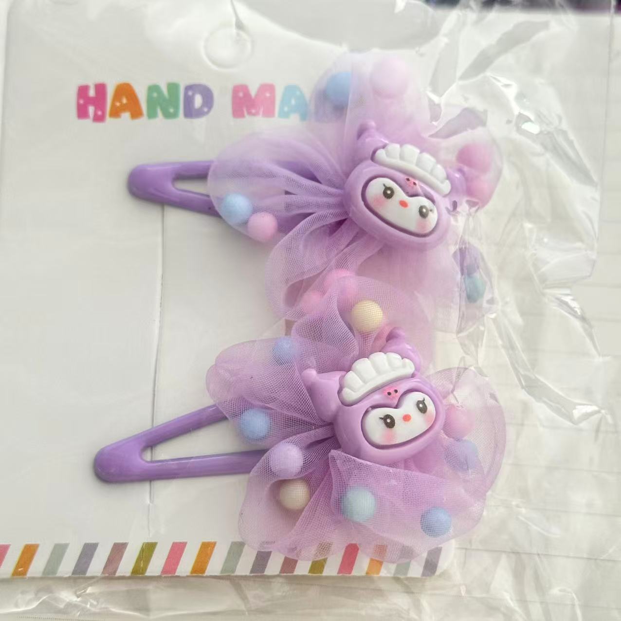 Niños lindo Kuromi horquilla tocado niña bebé flequillo clip lateral horquilla clip clip de dibujos animados niña accesorio para el cabello