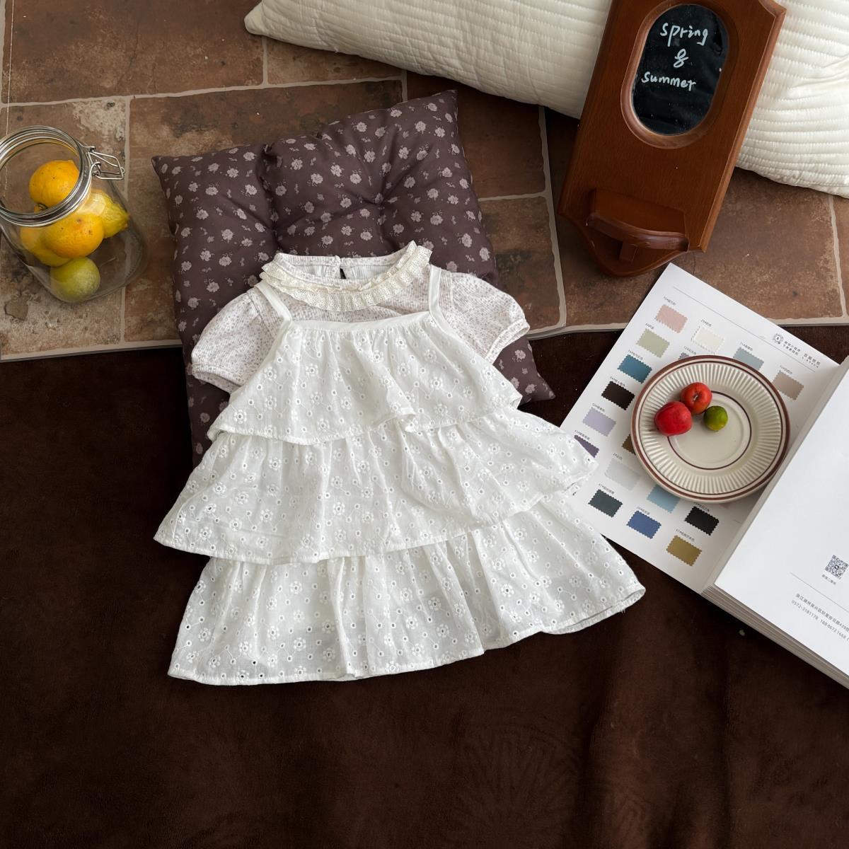 Youhe Yuantou Factory 2025 verano nuevo estilo tipo A traje de falda de tirantes floral ligero traje de dos piezas súper lindo y lindo