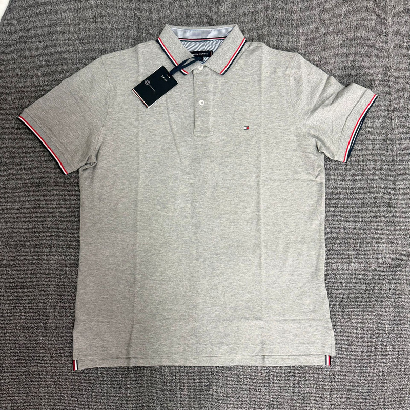 Cross-Border Foreign Trade Tommy Short-Sleeved T-Shirt Men's Business Casual Loose Cotton Large Size Lapel Polo Shirt for Men Cross-Border Foreign Trade Tommy Short-Sleeved T-Shirt Men's Business Casual Loose Cotton Large Size Lapel Polo Shirt for Men