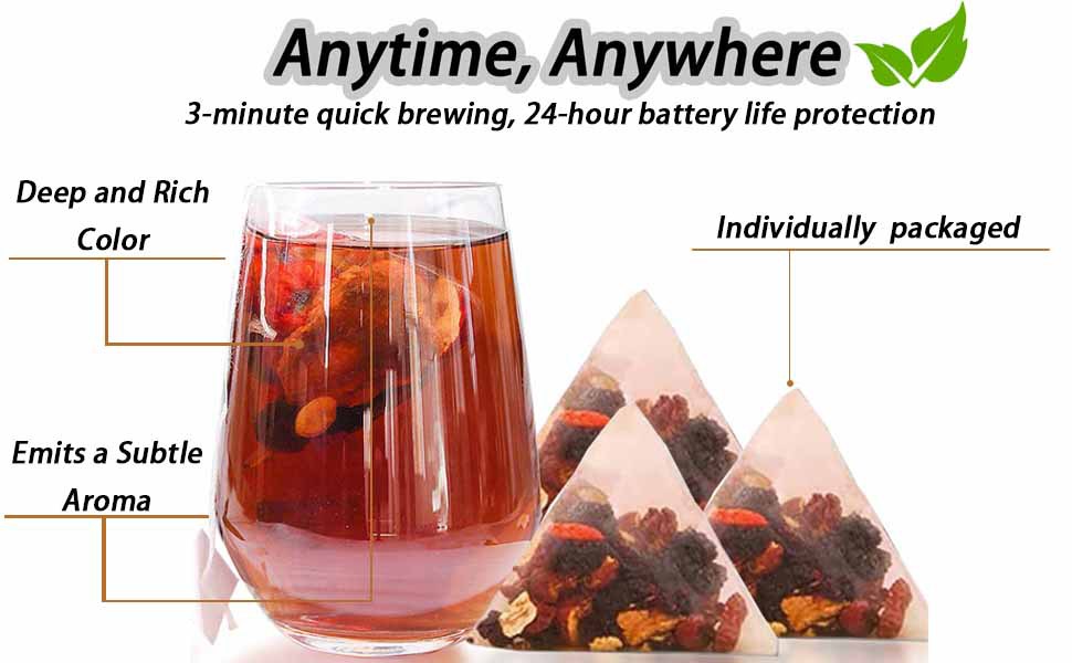 Ginseng Infused Eight Treasure Tea Ren Shen Ba Bao Cha 5g x 30 Teabags Hot Brewed Herbal Blend specifications