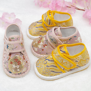 Handmade Baby Cloth Shoes Hanfu Shoes Men's and Women's Children's Melaleuca Bottom Sweat Absorbing Indoor and Outdoor Infant One Year Old Traditional Toddler
