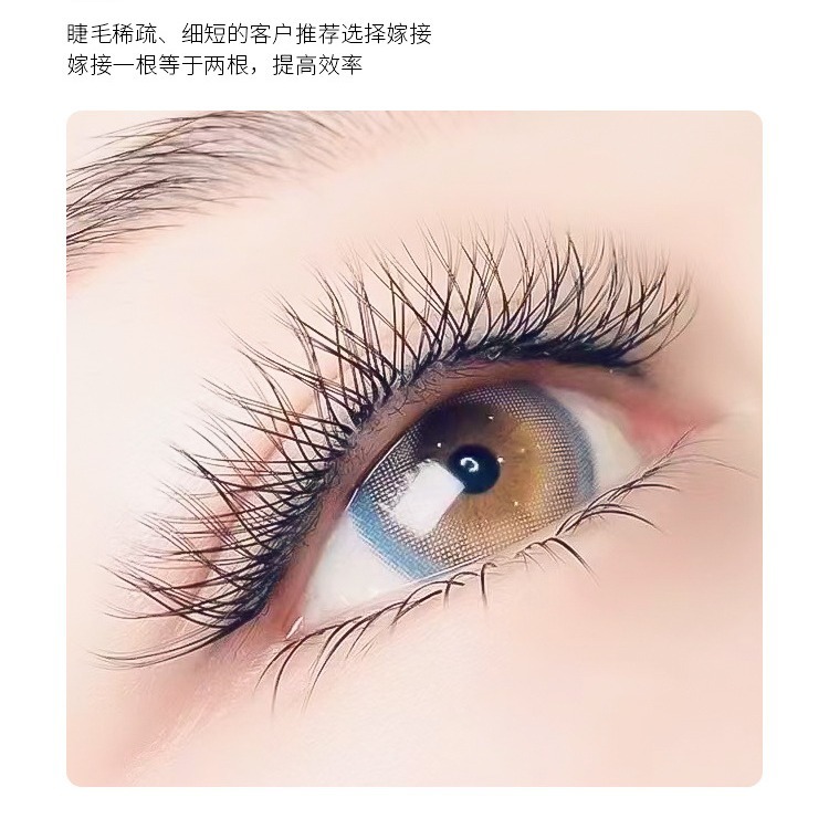 0.07yy pestañas de belleza pestañas tienda especial injerto suave no dispersa raíz amor malla tejido plantación niña pestañas postizas
