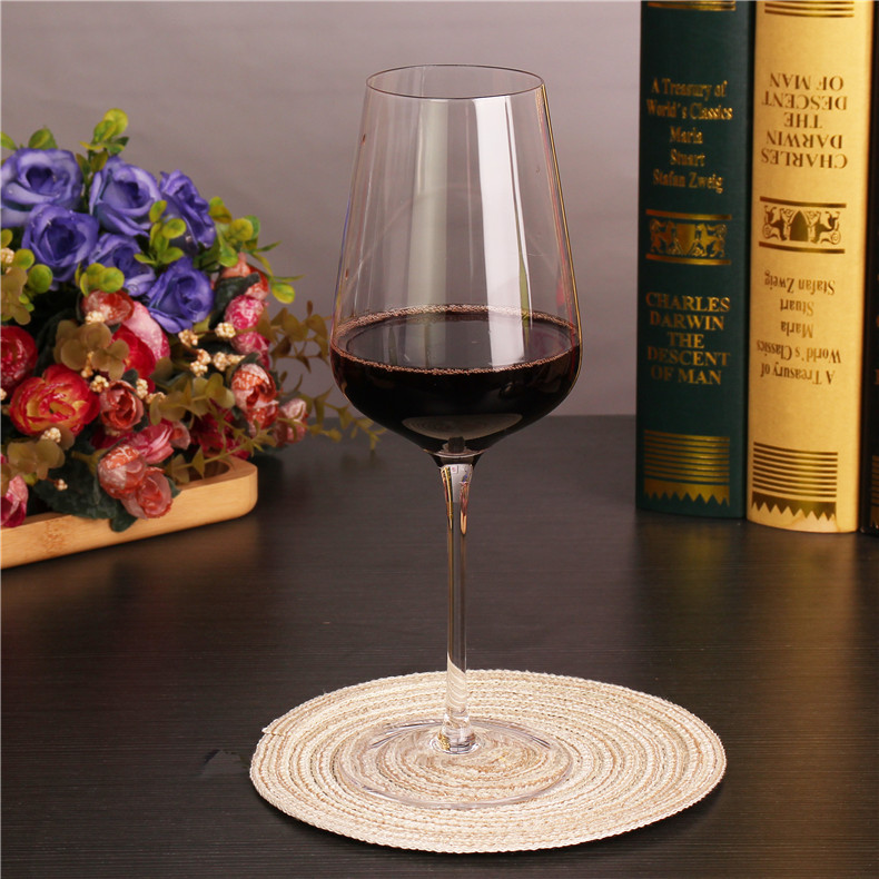 수제 통합 성형 590ml 크리스탈 유리 와인 잔 잔 보르도 와인 유리 인쇄 가능한 로고