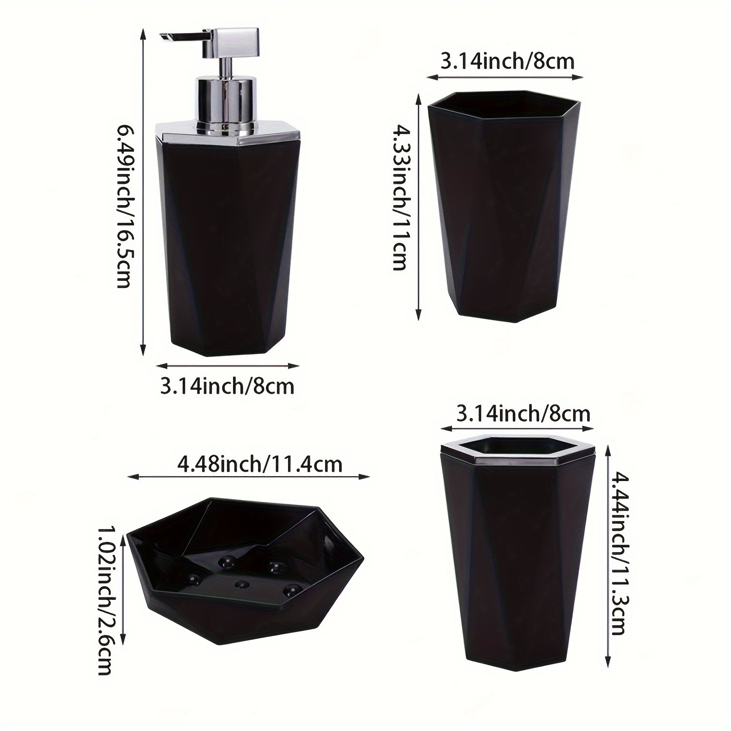 Black Bathroom Kit 4pcs/Set Lotion Botella Toothbrush cepillo de dientes transfronterizo