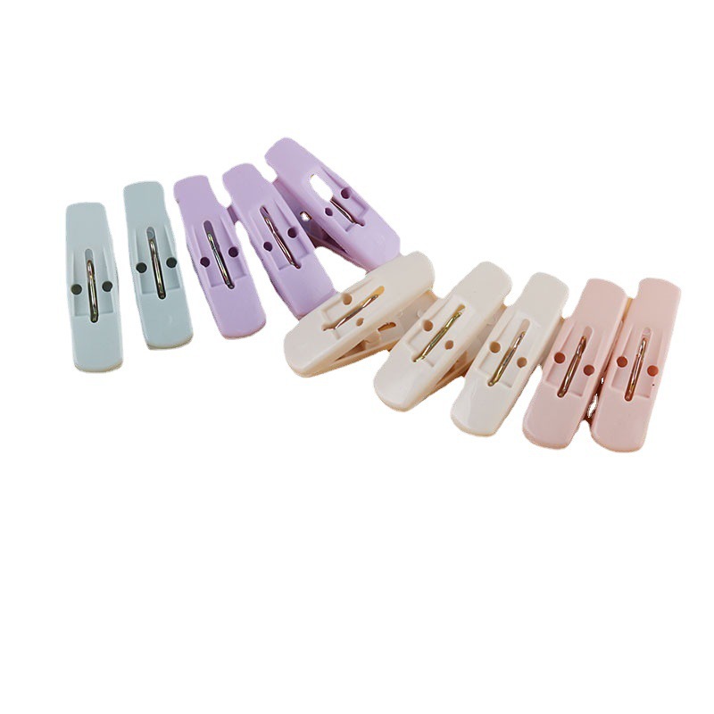 10 piezas de pinzas de plástico para ropa, pinzas de resorte, pinzas de ropa antideslizantes para el balcón del dormitorio, clips de fijación de ropa interior colorida, modelos de comercio exterior