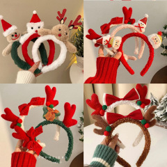 クリスマスの老人のカチューシャのかわいい熊のぬいぐるみの女性の頭飾りのヘラジカの角のカチューシャの髪飾りの祝日