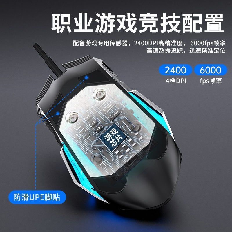 HP/HP G160マウス有線電気競争ゲームノートパソコン家庭用オフィス静音共通|undefined