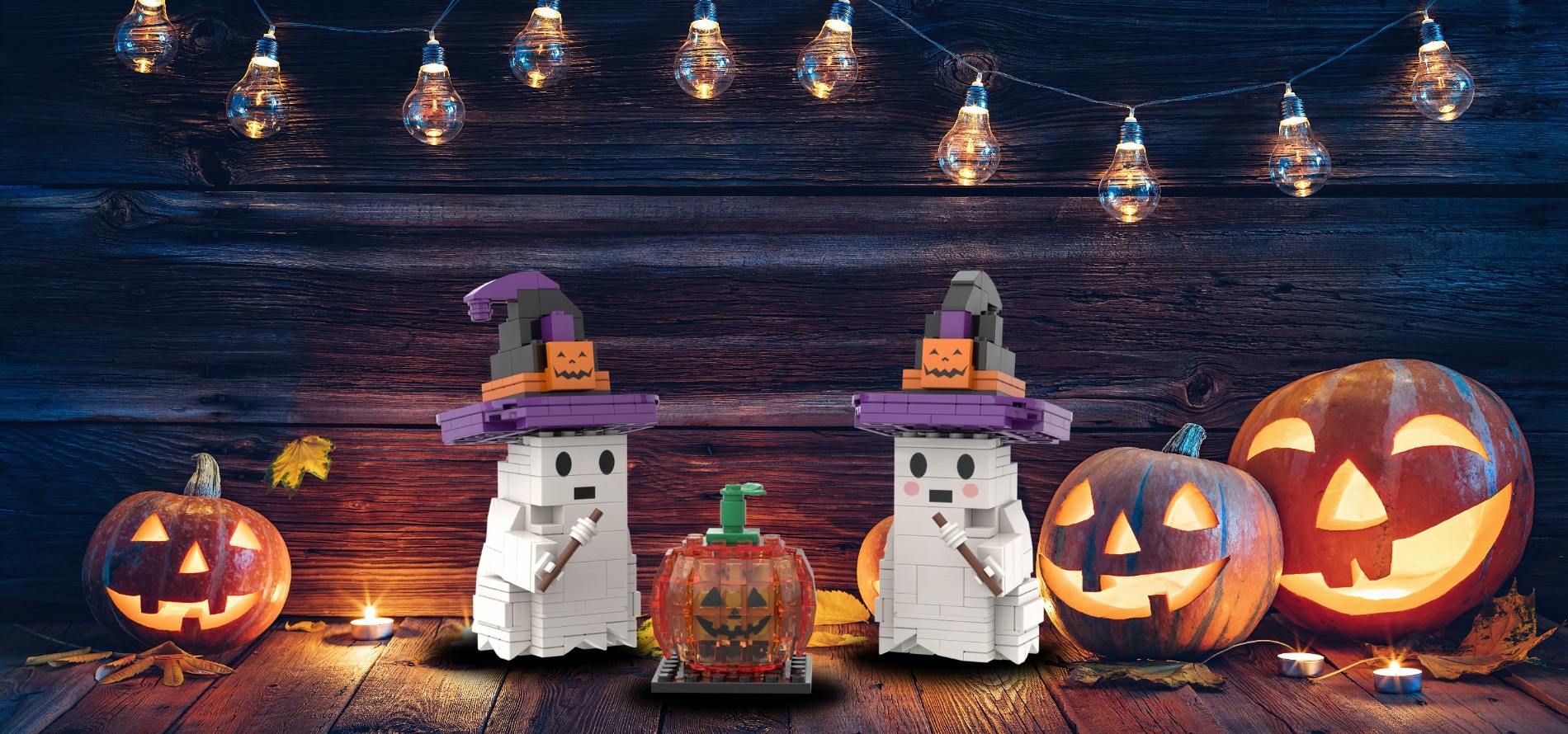 Halloween Building Blocks Set With Lights And Sounds For Children_voghion.com
