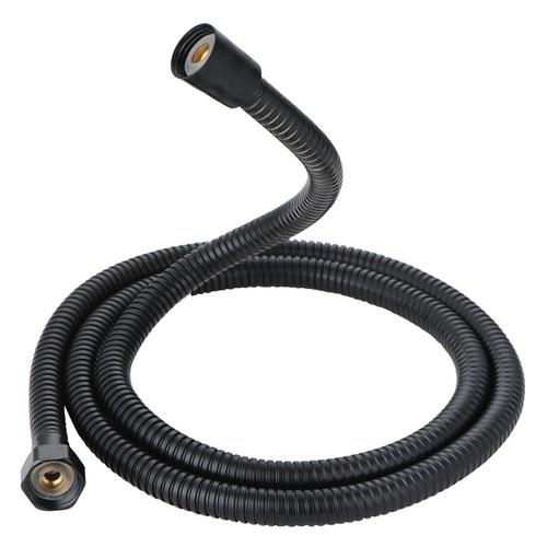 Copper cap gold stainless steel shower hose explosion-proof rain nozzle water pipe copper core black bath soft connection