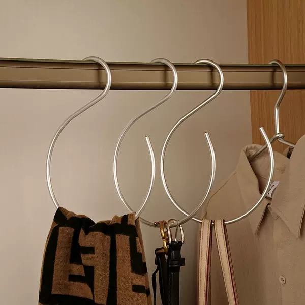 Aluminum Alloy Scarf Hanger Large S-Shaped Hook Multi-Functional Hook S Hook Silk Scarf Multi-Purpose S-Shaped Hook Metal S Hook