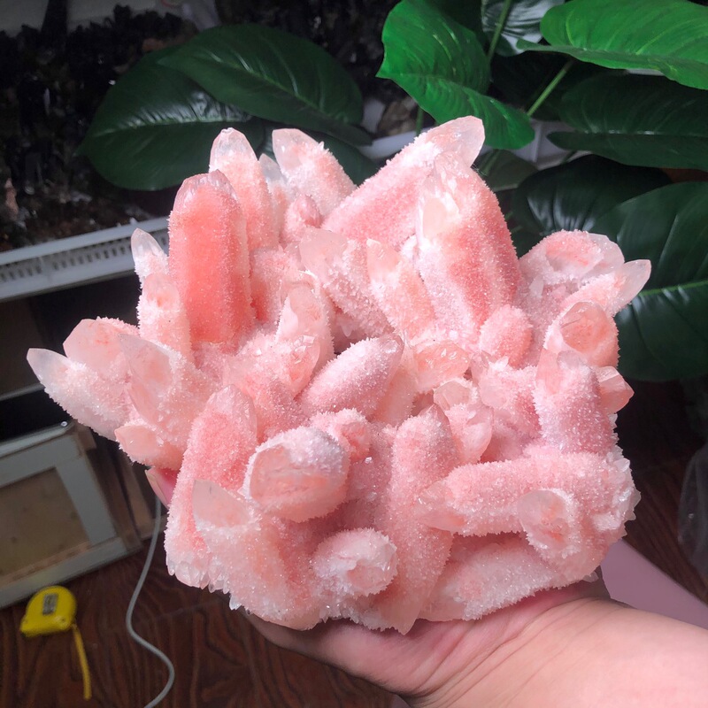 Pink Crystal Cluster Mineral Crystal Raw Stone Ore Mine Mark Ornamental Gift Pink Crystal Cluster Mineral Crystal Raw Stone Ore Mine Mark Ornamental Gift