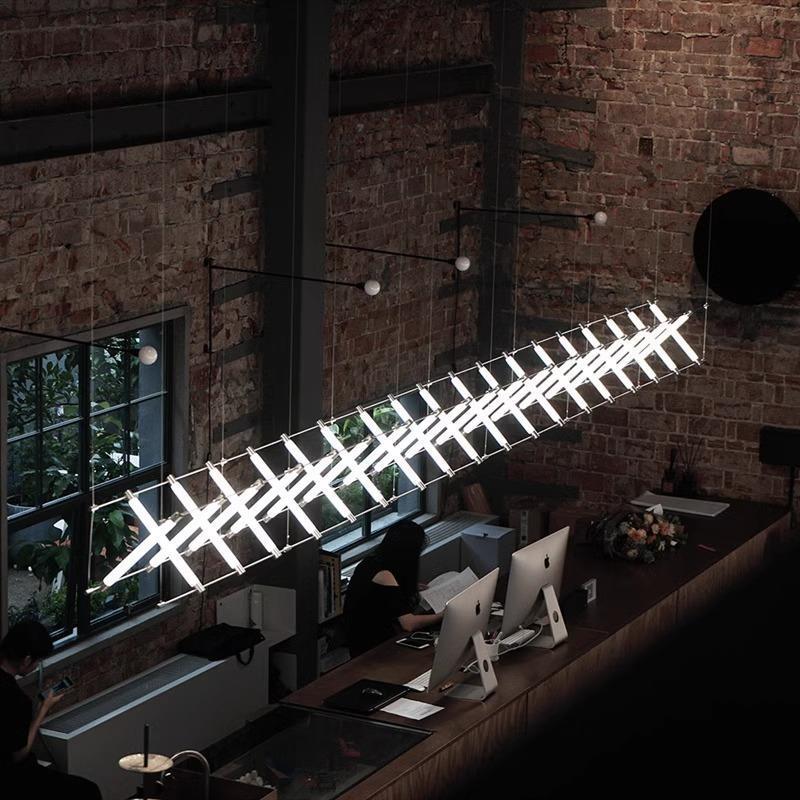Zhongshan diseñador de lámparas candelables iluminación de estudio minimalista oficina creativa barmaza arte restaurante lámpara