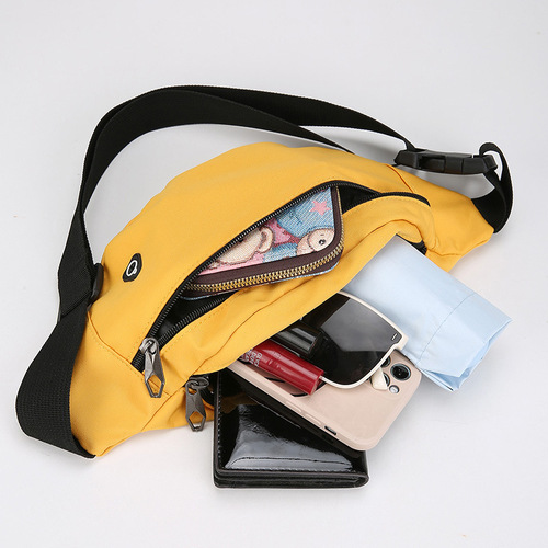 Amazon chest bag, waist bag, multi-compartment single-shoulder crossbody bag, logo-printed waist bag, outdoor cycling sports bag