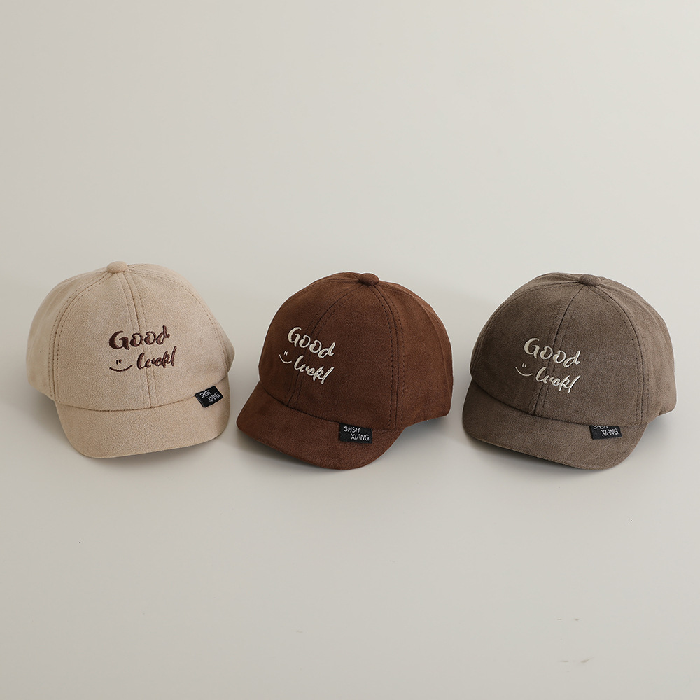 Sombreros infantiles para niños primavera y otoño nueva letra bordada universal gorra de lengua corta gorra de béisbol para niños