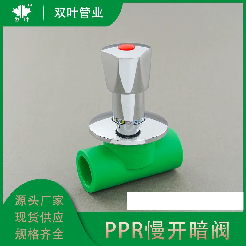 Скрытый клапан PPR с медленным открытием, скрытый клапан, экспортный стопорный клапан, скрытый сердечник клапана, 4 точки, 6 точек 1inch производитель, оптовая продажа