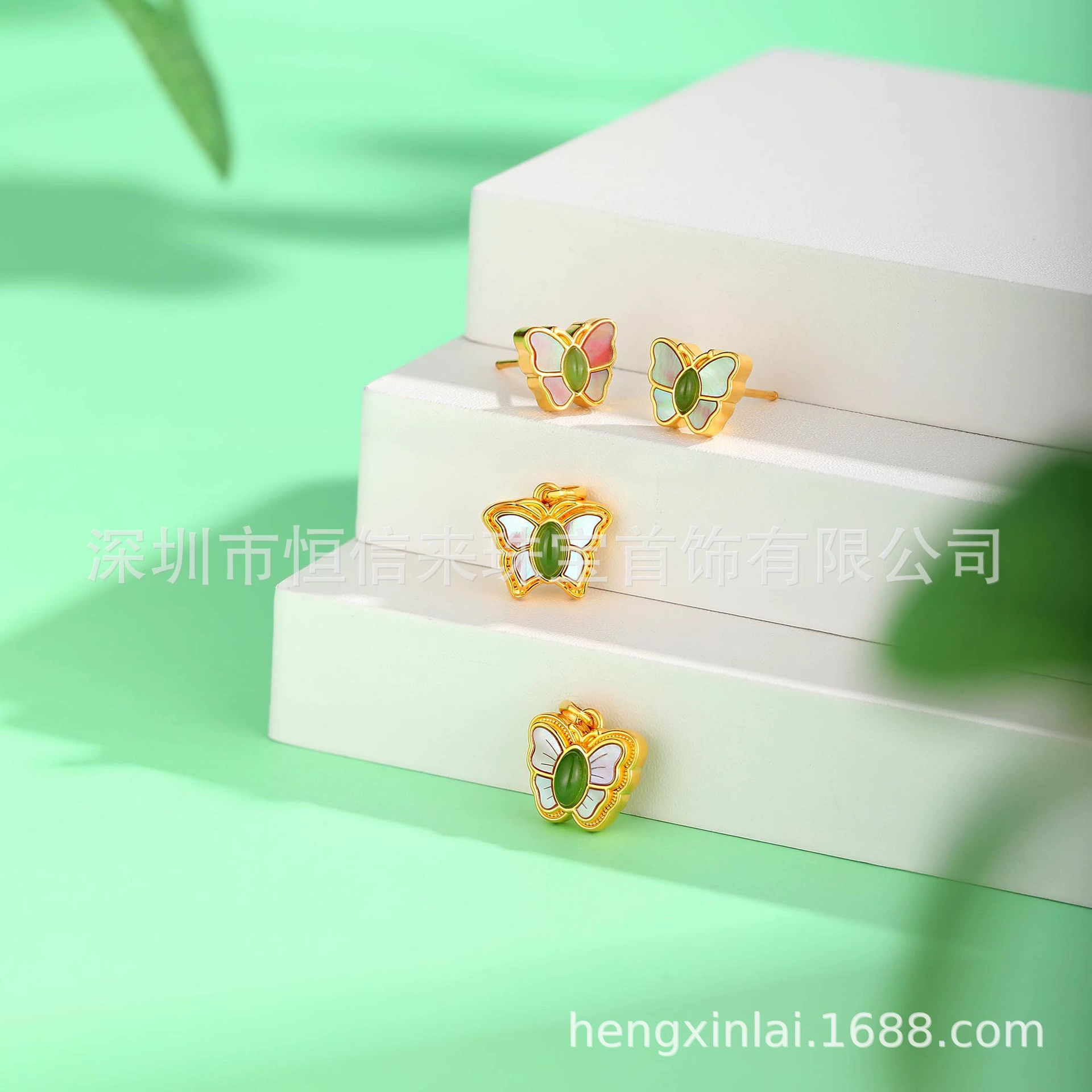 3D обработка ювелирных изделий из твердого золота, производство наборов из чистого золота 999 пробы, изготовление ювелирных наборов с инкрустацией из нефрита Хэтянь, OEM-производство на заказ