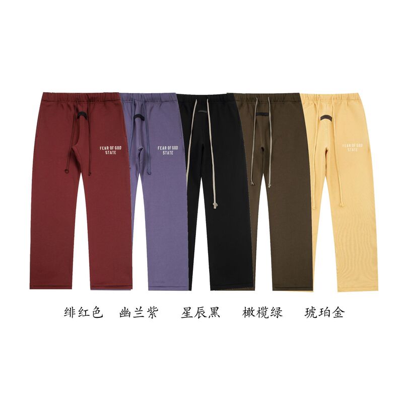 2025 spring and autumn new FOG double line simple solid color casual trousers for men and women with a wholesale generation