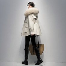 獭兔毛内胆狐狸毛派克服女2025冬年轻款可拆卸小个子修身皮草外套