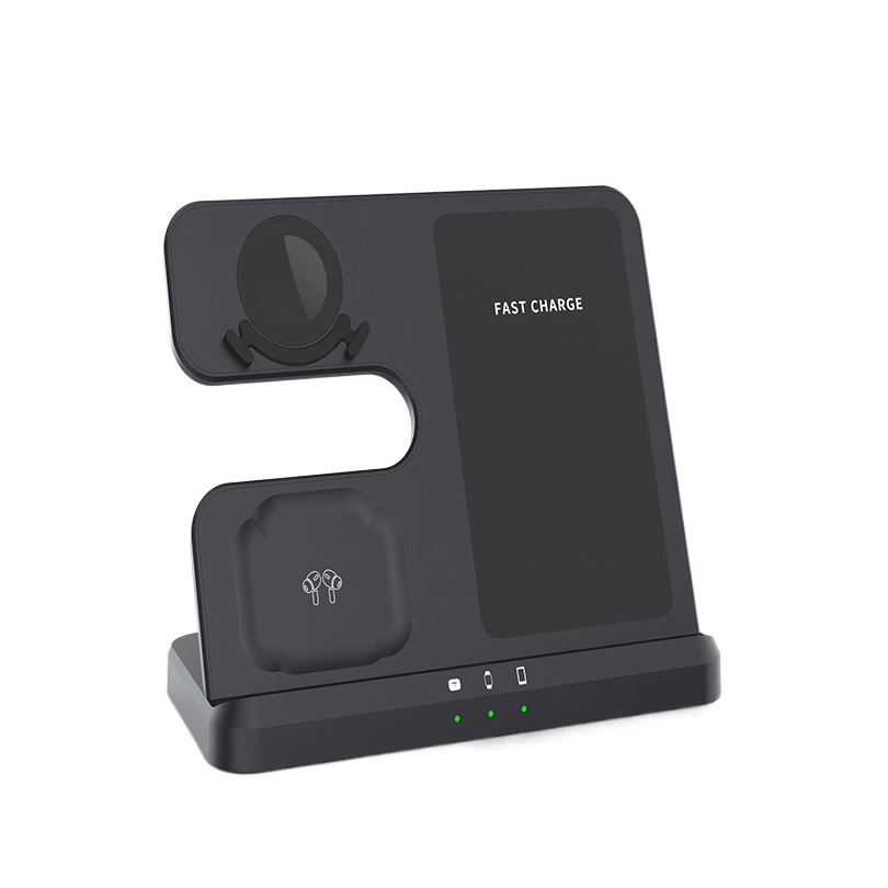 Трансграничное настольное беспроводное зарядное устройство «три в одном» мощностью 15 Вт, вертикальное, подходит для мобильных телефонов и часов Samsung, многофункциональная быстрая зарядка