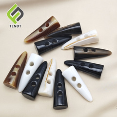 Resin horn button coat high-end horn button coat clothing accessories pointed horn button versatile fashion sweater button snap 