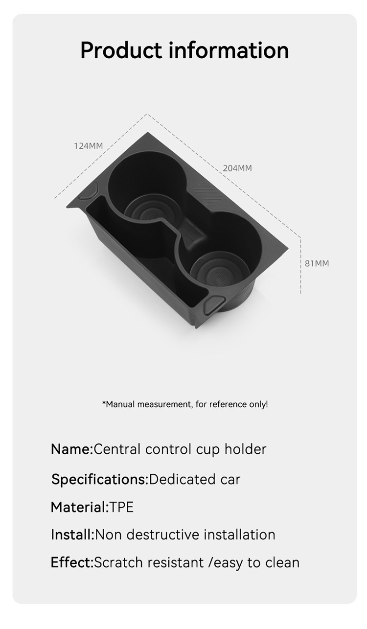 Suitable for 24-25 Kia Ev3 Central Control Water Cup Cover Protection Anti-Slip Mat Car Supplies Special Modification Accessories