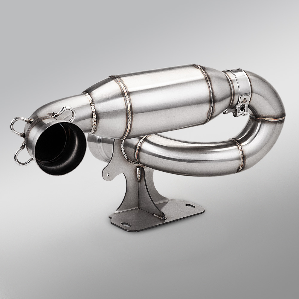 Bombardier CanAm Maverick X3 original factory diameter stainless steel front exhaust pipe 17-25, non-destructive installation