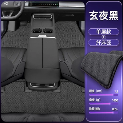 Modelə uyğun ayaqaltı: Accessories, Environmentally Friendly Double-Layer Floor - xuanyehei-single-layer-foot-mat-fiber-blanket