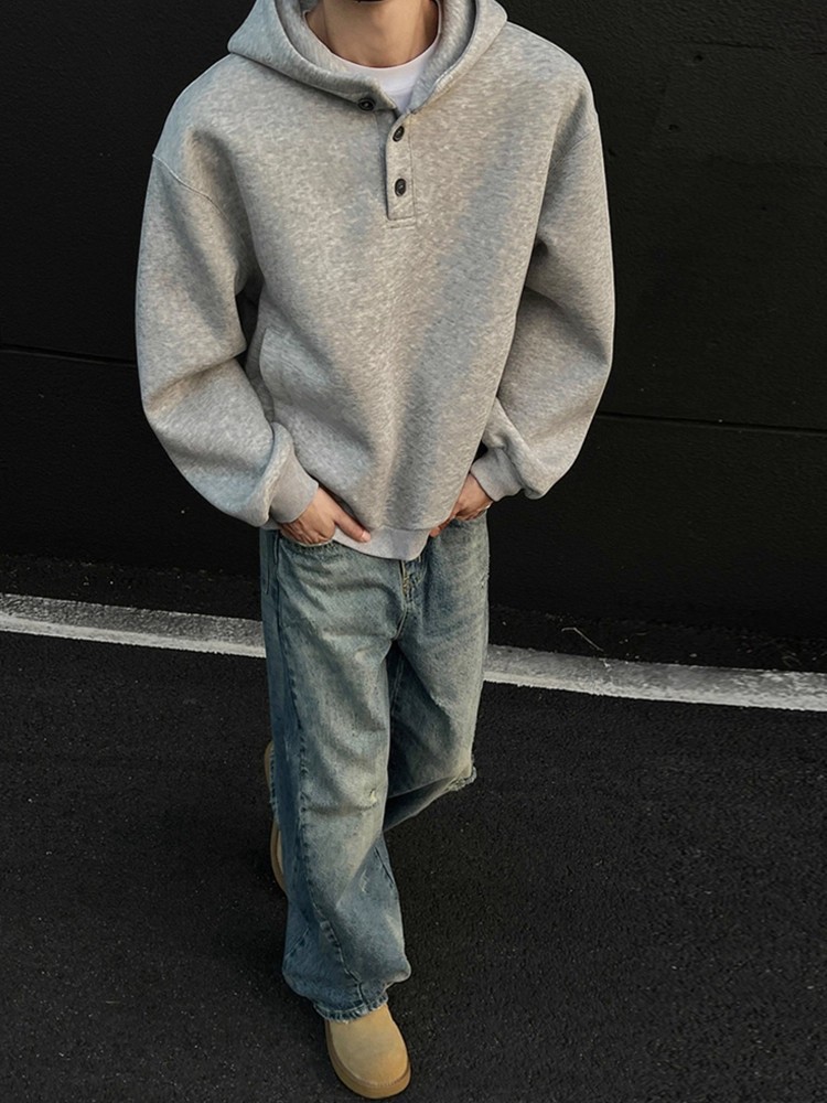 Schwerer Kapuzenpullover für Damen und Herren, Modell 2025: Neu, dick, langärmelig, locker, lässig, für Paare_voghion.com